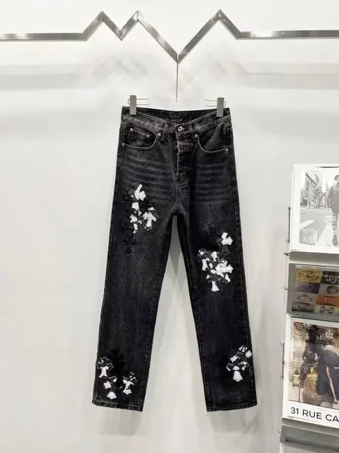 Chrome Hearts Distressed Jeans