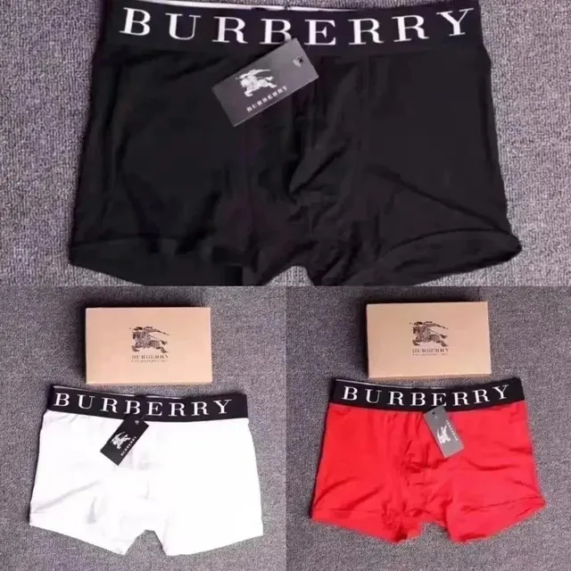Burberry Boxer Briefs Logo Waistband Black/White/Red
