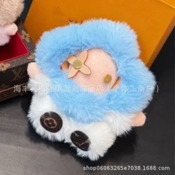 Louis Vuitton Plush Keychain Fluffy Bear with Flower
