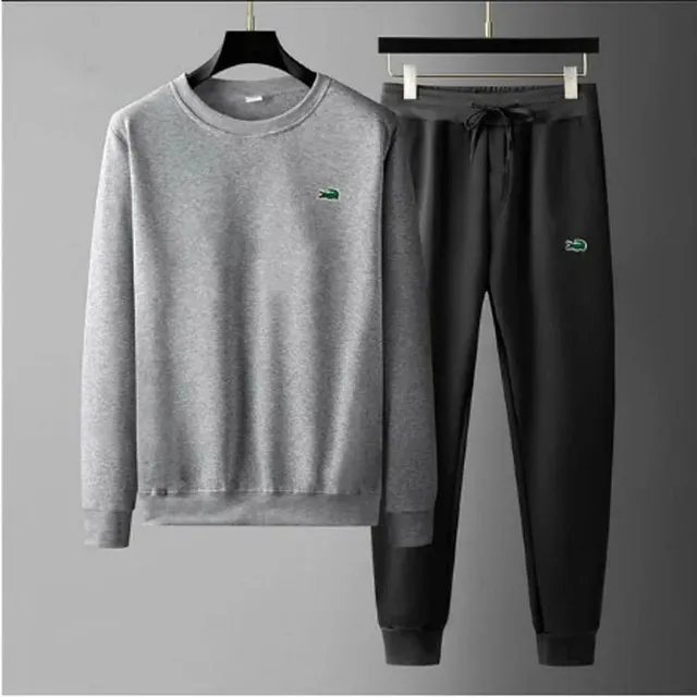 Lacoste Crewneck Sweatshirt and Joggers Set Two-Piece Lounge Set