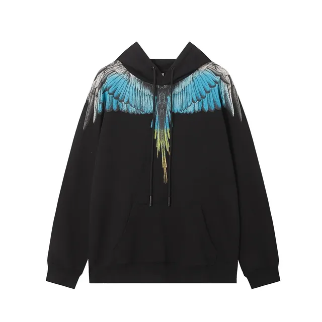 Marcelo Burlon Wings Hoodie Blue Wings Print