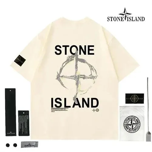 Stone Island Graphic T-Shirt Compass Logo Print