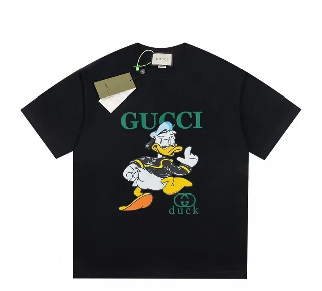 Gucci × Disney Donald Duck Graphic Tee Green Logo Print