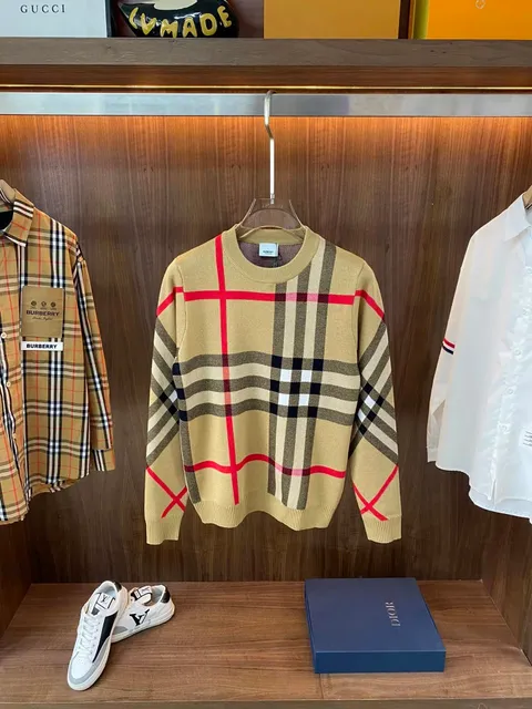 Burberry Check Knit Sweater Vintage Check