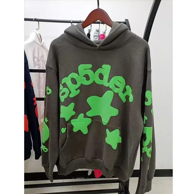 Gallery Dept. Hooded Sweatshirt Neon Green Logo Print