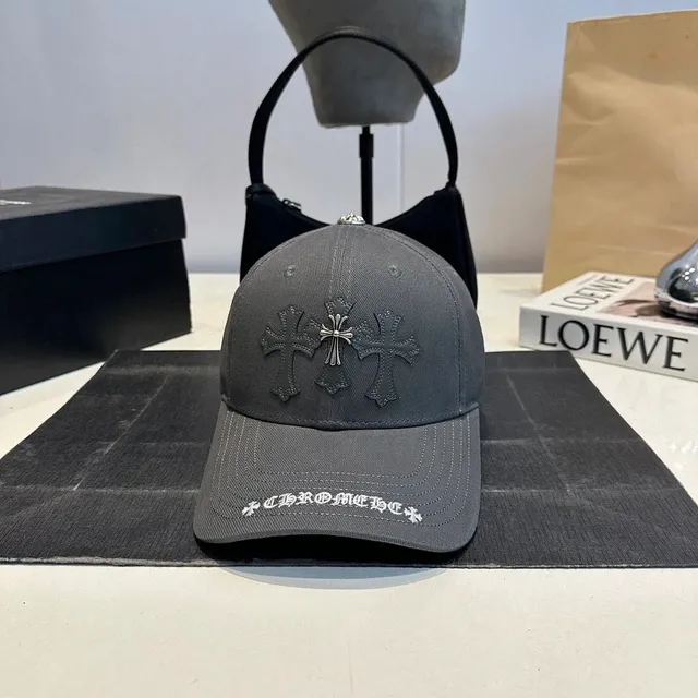 Chrome Hearts Baseball Cap Triple Cross Embroidery