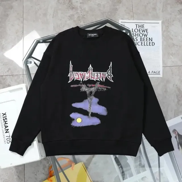 Balenciaga Crewneck Sweatshirt Metal Band Graphic