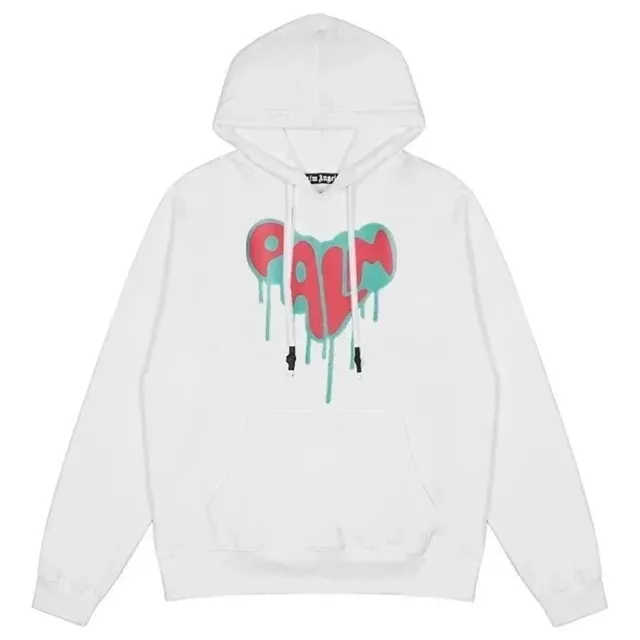 Palm Angels Hoodie Dripping Heart Logo