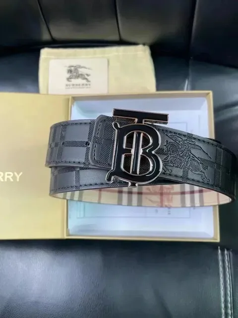 Burberry Monogram Belt Check Print with Equestrian Knight