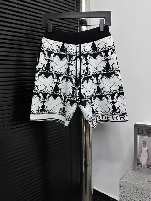Burberry Knit Shorts Monogram Intarsia