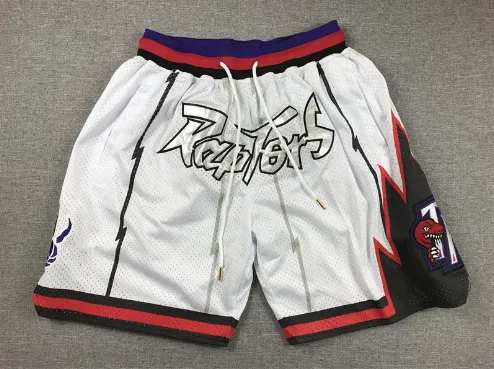 NBA Raptors Mesh Shorts White with Logo and Trim
