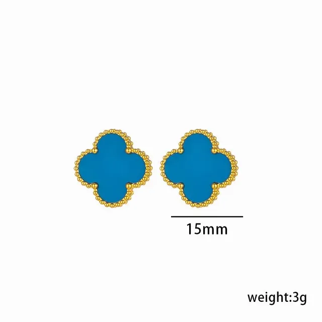 6606 蓝贝耳钉 1.5CM