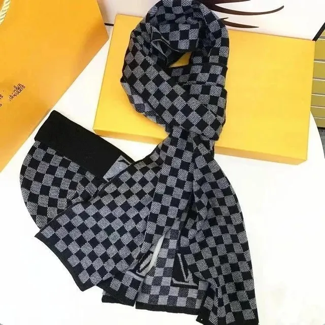 Louis Vuitton Checkered Scarf Damier Graphite