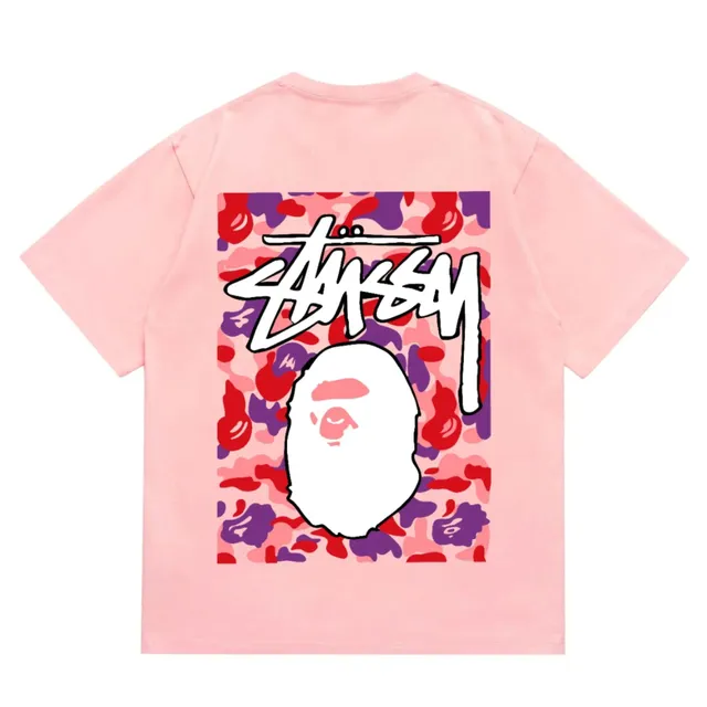 Stüssy Graphic T-Shirt Bape Camo Print