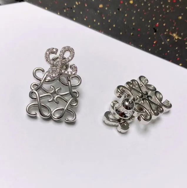 Loewe Anagram Earrings Pave Crystal
