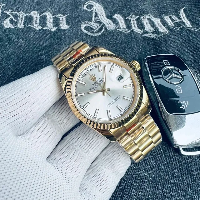 黄金色壳·白盘钢带 36MM【适用男女】