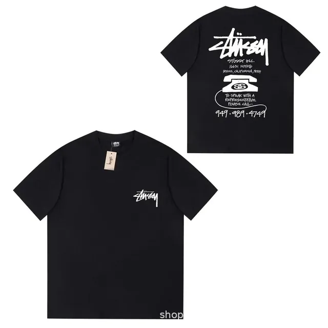 Stüssy Graphic T-Shirt Phone Logo Print