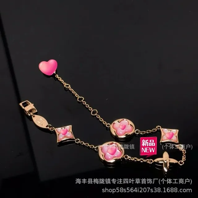 Louis Vuitton Chain Bracelet Flower and Heart Motif
