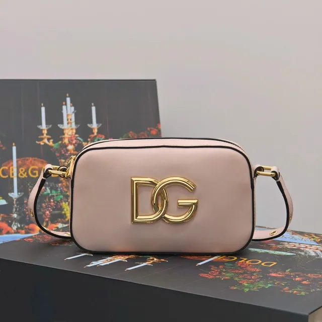 Dior Camera Bag Gold DG Logo Beige