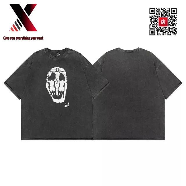 Graphic T-Shirt Skull Crucifix Print