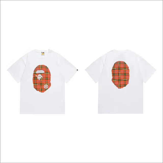 BAPE Shark Tee Tartan Ape Head