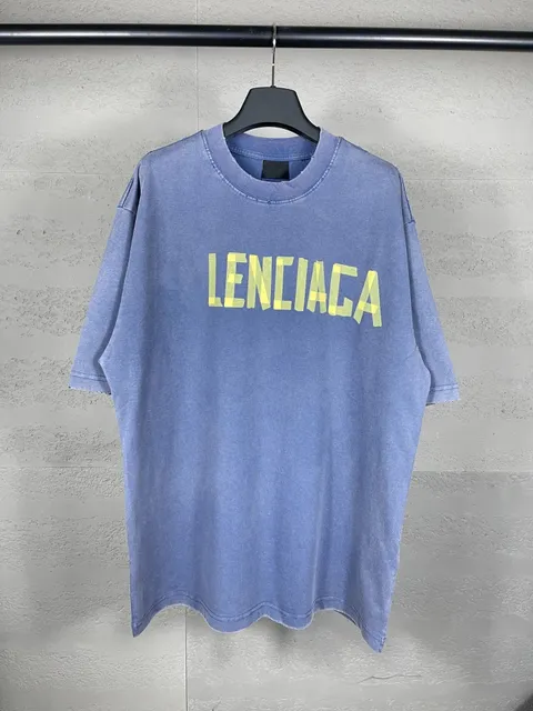 Balenciaga Logo T-Shirt Acid Wash