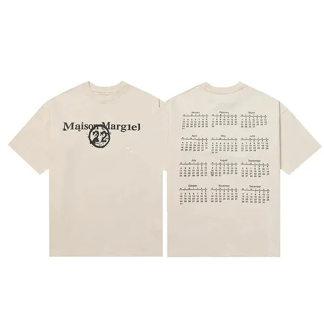 Maison Margiela Calendar Print T-Shirt Off-White