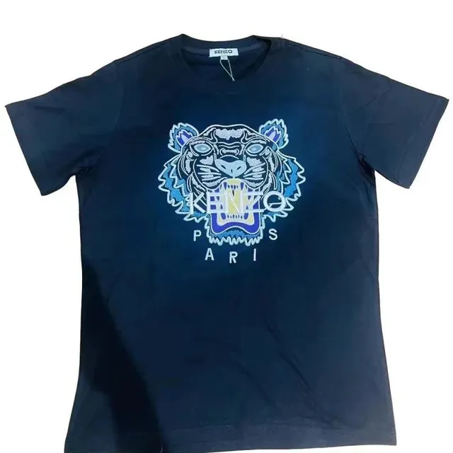 Kenzo Tiger Logo Tee Embroidered Tiger