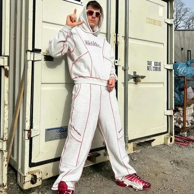 Trikko Track Suit Pink Stitch
