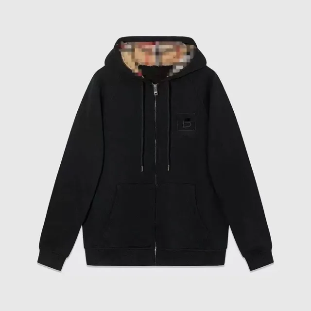Balenciaga Zip-Up Hoodie Checkered Lining