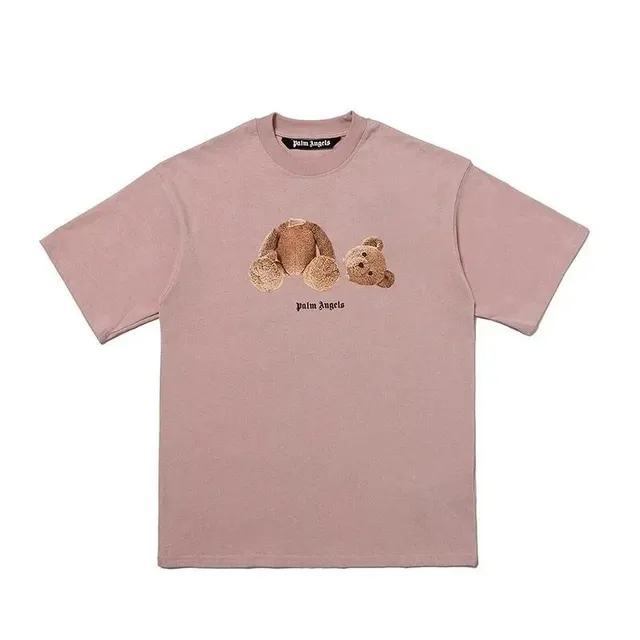 Palm Angels Teddy Bear Tee Brown Bear Print