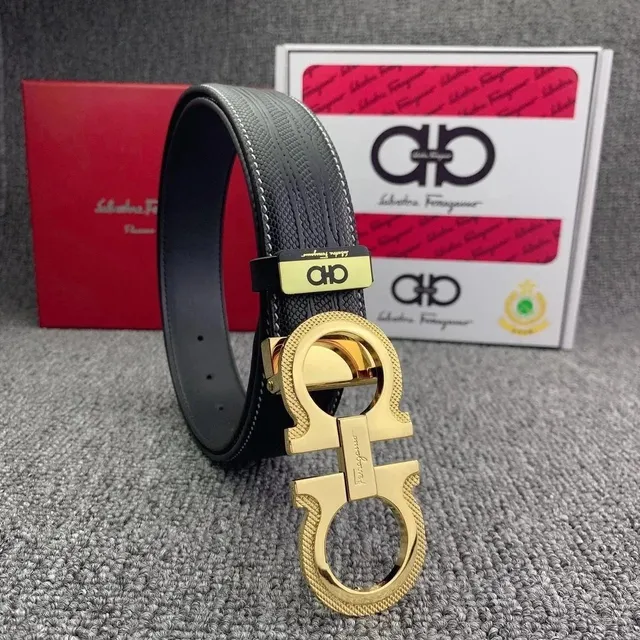 Ferragamo Gancini Belt Double Gancini Buckle