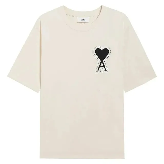 AMI Paris Heart Logo T-Shirt Black Heart Appliqué