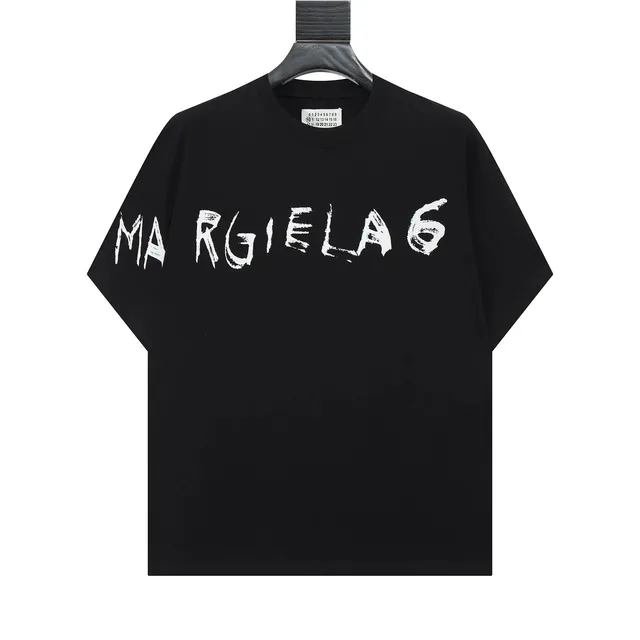 Maison Margiela Logo Tee Distressed White Print
