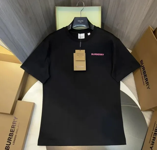 Burberry Logo T-Shirt Pink Logo