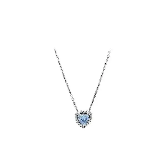 Tiffany & Co. Heart Pendant Blue Topaz with Diamonds