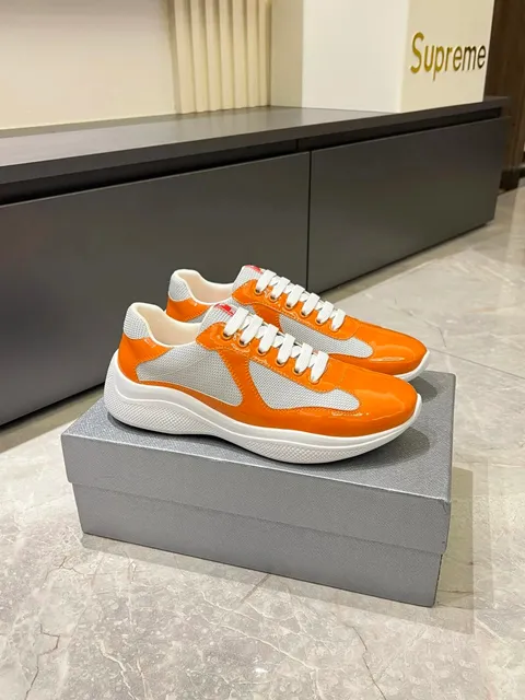 Supreme Prada Re-Nylon Trainer Orange Patent