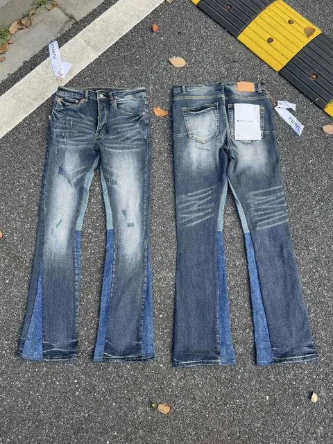 Levi's Flared Jeans Patchwork Distressed