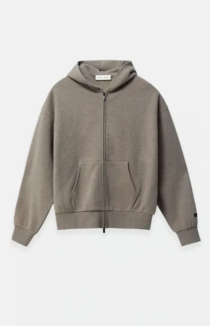 Fear of God Essentials Zip-Up Hoodie Heather Grey