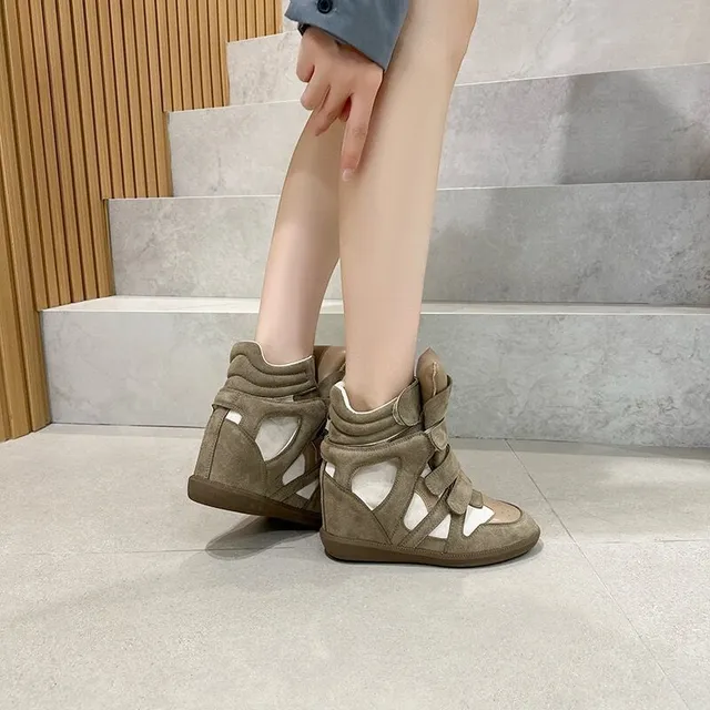Isabel Marant Etoile wedge sneaker Suede cut-out