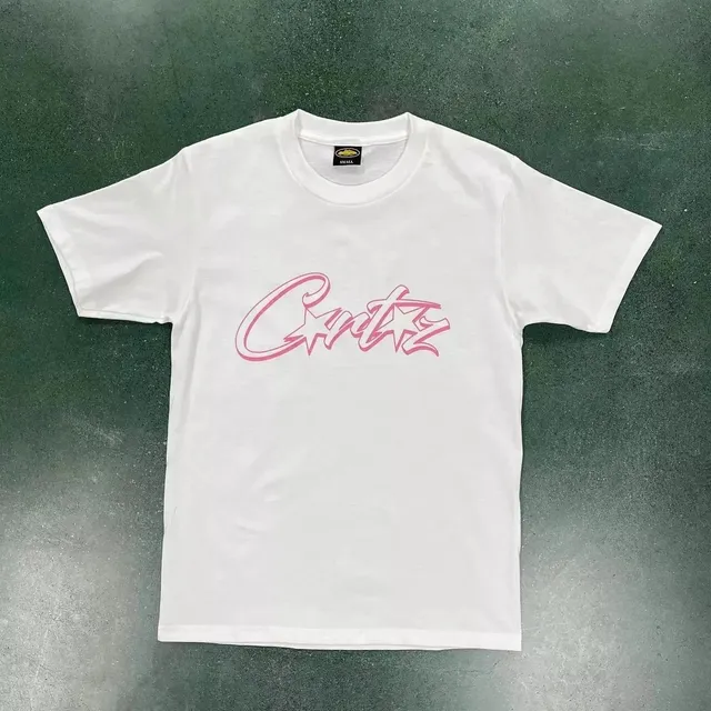 Corteiz Logo Tee Pink Script