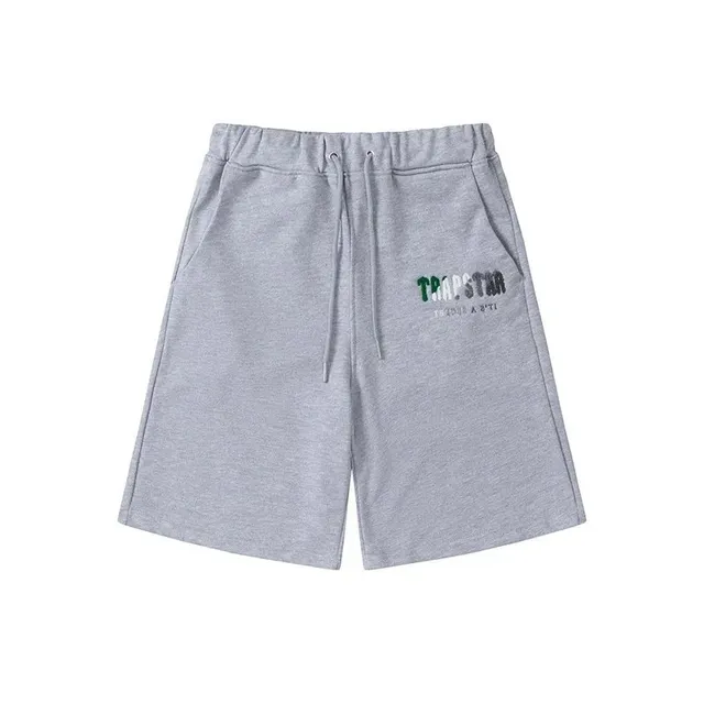 Trapstar Logo Shorts Heather Grey