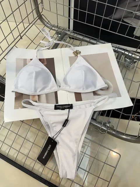 Dolce & Gabbana Triangle Bikini Set DG Logo Charm
