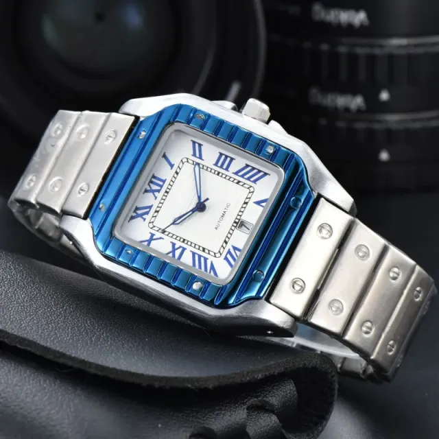 Santos de Cartier Blue Bezel
