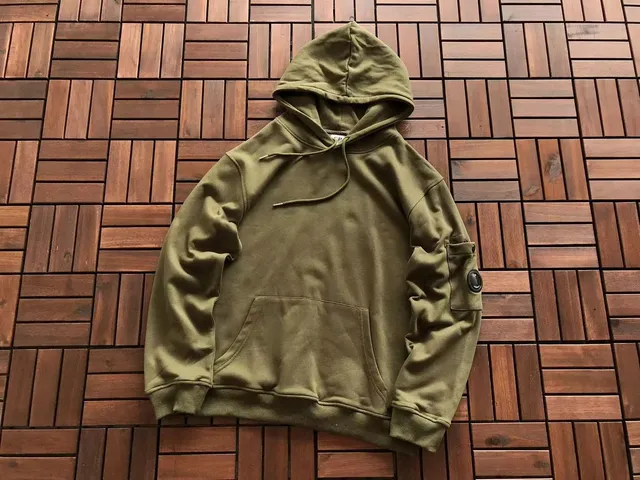 C.P. Company Hoodie Olive with Goggle Patch