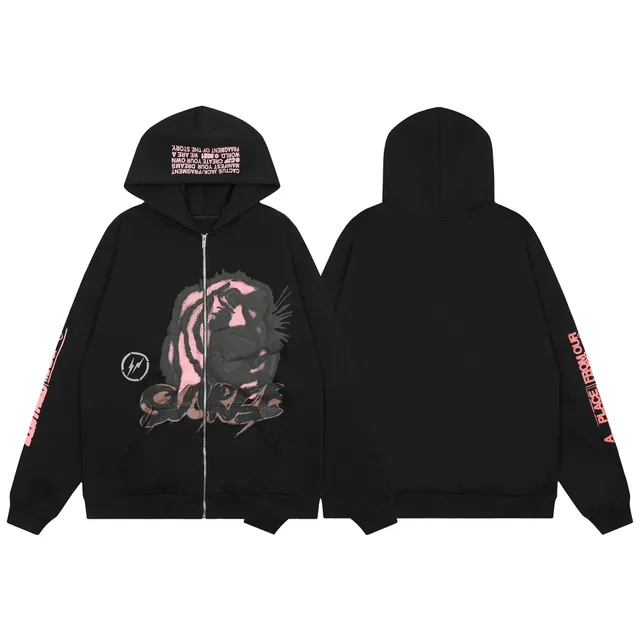 Fragment Design Zip-Up Hoodie Tiger Graphic