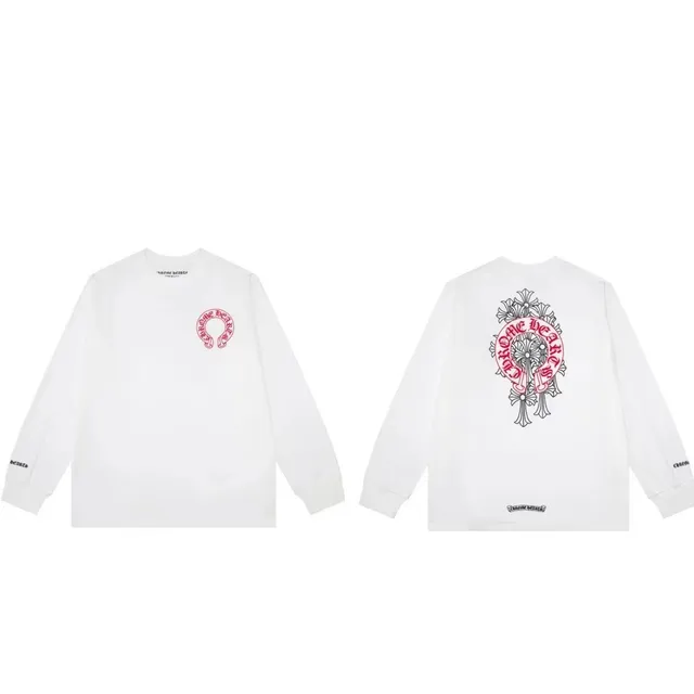 Long Sleeve Tee Chrome Hearts Logo Print