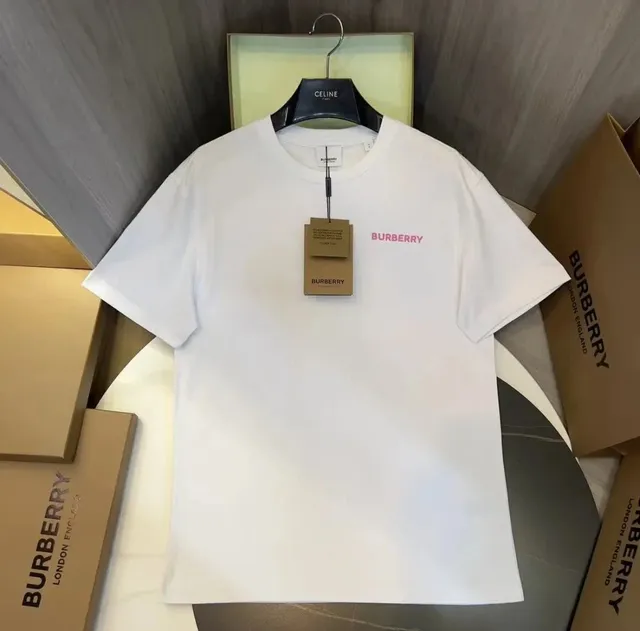 Burberry Logo T-Shirt Pink Logo