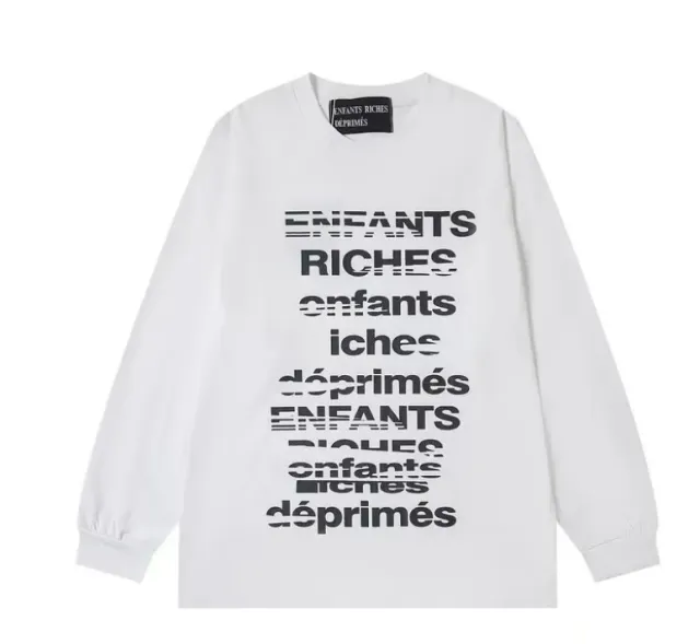 Er057 white long-sleeved t-shirt