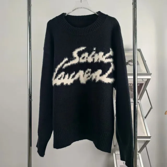 Knit Sweater Saint Laurent Logo